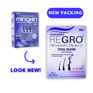 Minoxin spray bottle with Minoxidil 5% hair solution