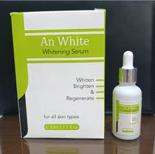 An Whitening Serum bottle – skin brightening formula