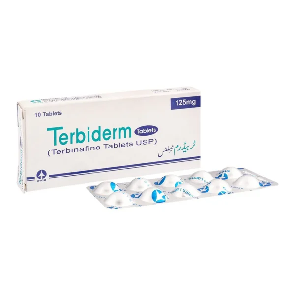A box of Terbiderm 125mg Tablets